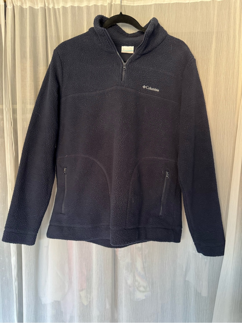 Columbia Men's Navy Zip-Up Fleece Jacket